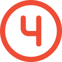 A red circle icon with number "4" inside